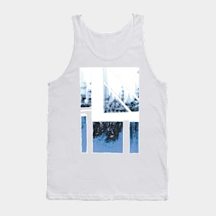 Blue Cityscape winter snowstorm Tank Top